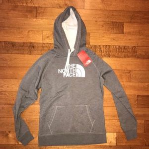 NEW Gray North Face Logo Hoodie